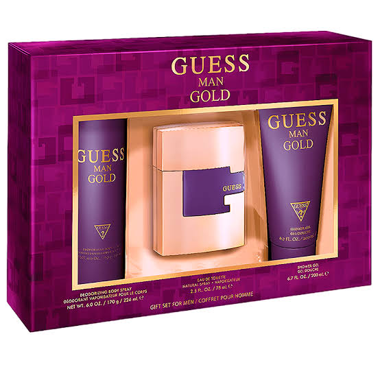 Set Guess Man Gold 3 Piezas 