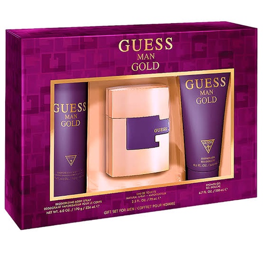 Set Guess Man Gold 3 Piezas 